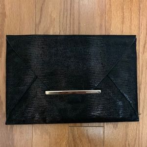 BCBG Black Envelope Clutch